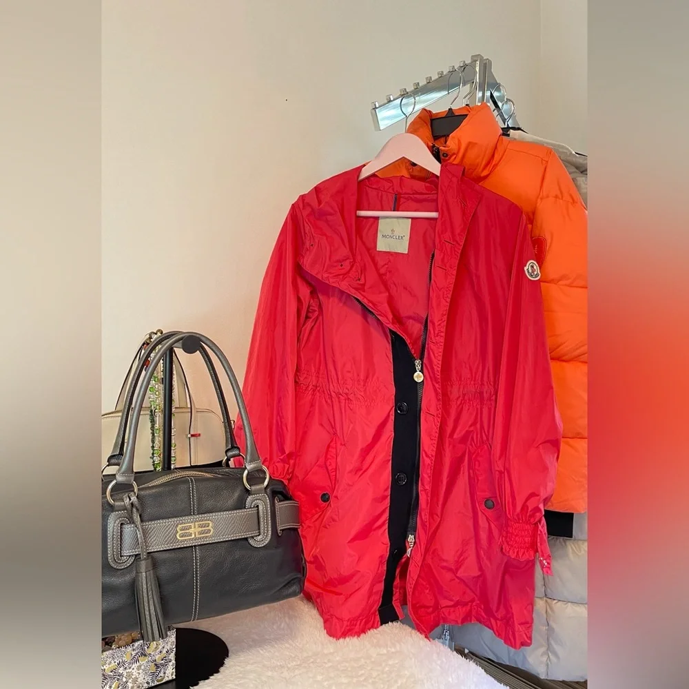 Moncler Vibrant Red/Pink windbreaker Jacket size small - Picture 12 of 12